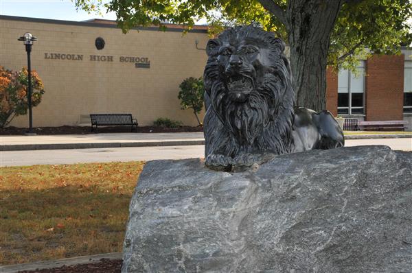 High School Lion Statue
